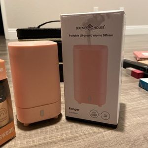 Portable ultrasonic aroma diffuser+essential oil bundle